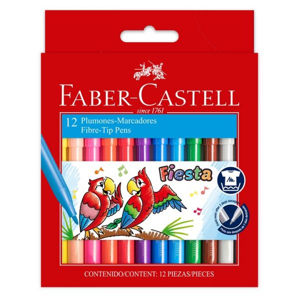 Faber-castell 12 marcadores fiesta 100-112-830
