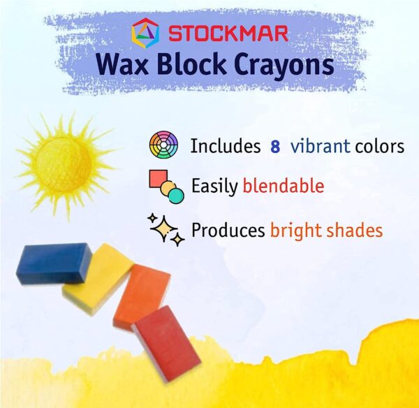 Crayolas Bloque 8 unidades, Caja Metal, 100% Natural - Image 4