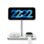 Cargador inalámbrico Qi2 Trust Xtorm 3 en 1 para iPhone, AirPods y Apple Watch