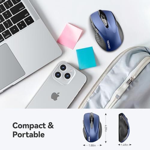 TeckNet Pro M003 mouse inalámbrico, Azul