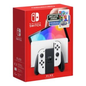 Consola Nintendo Switch OLED blanca con Super Mario Wonder