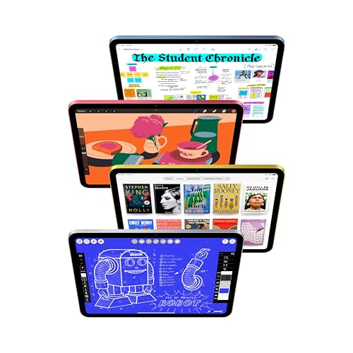 Apple iPad de 11 pulgadas: chip A16, modelo de 11 pulgadas, pantalla Liquid Retina, 128 GB, Wi-Fi 6, cámara frontal de 12 MP/trasera de 12 MP, Touch ID, batería de todo el día — Azul