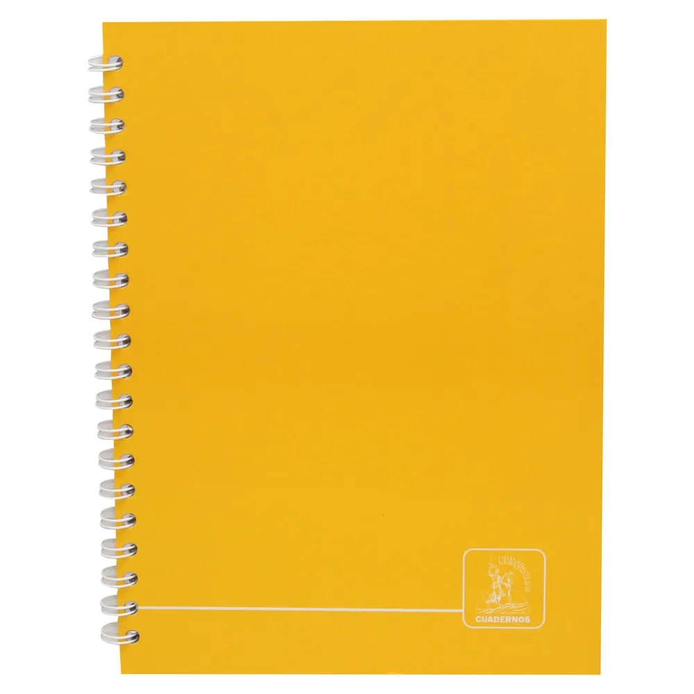 Cuaderno 12 resorte  pasta dura Amarillo  rayado 100H L0550100747