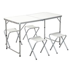 Mesa de camping con 4  bancos