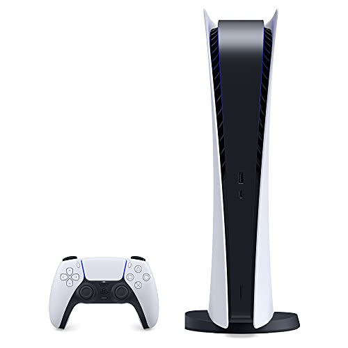 PS5 - Consola de juegos Sony PlayStation 5 edición digital + controlador inalámbrico - 16 GB de RAM GDDR6, SSD de 825 GB, salida 8K de 120 Hz, color blanco