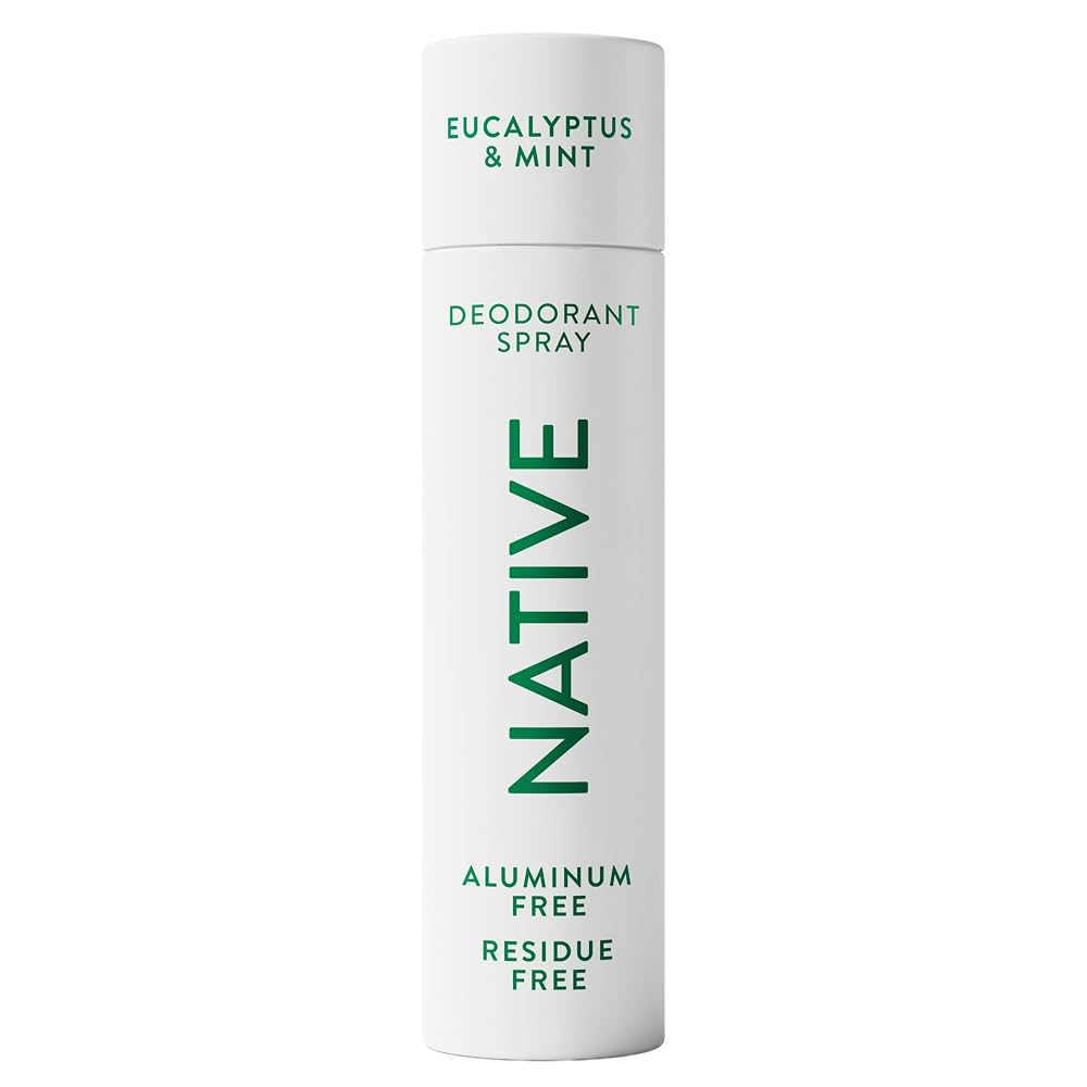 Native Deodorant Spray for Women and Men, Eucalyptus & Mint Scent, Aluminum-Free, 72-Hour Odor Protection for Underarms, Contains Plant-Based Ingredients, No Parabens, Cruelty-Free, 3.5 oz