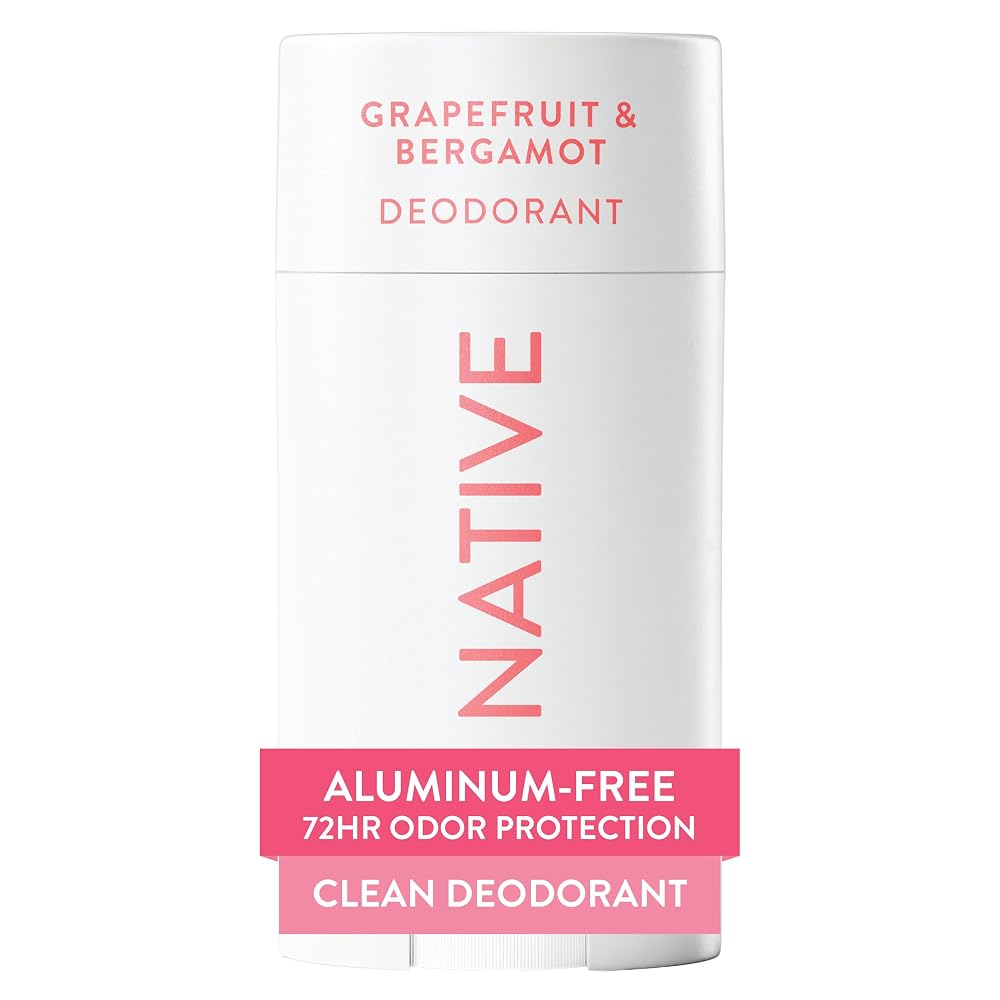 Native Deodorant Contains Naturally Derived Ingredients, 72 Hour Odor Control, Deodorant for Women and Men, Aluminum Free, Grapefruit & Bergamot 2.65oz