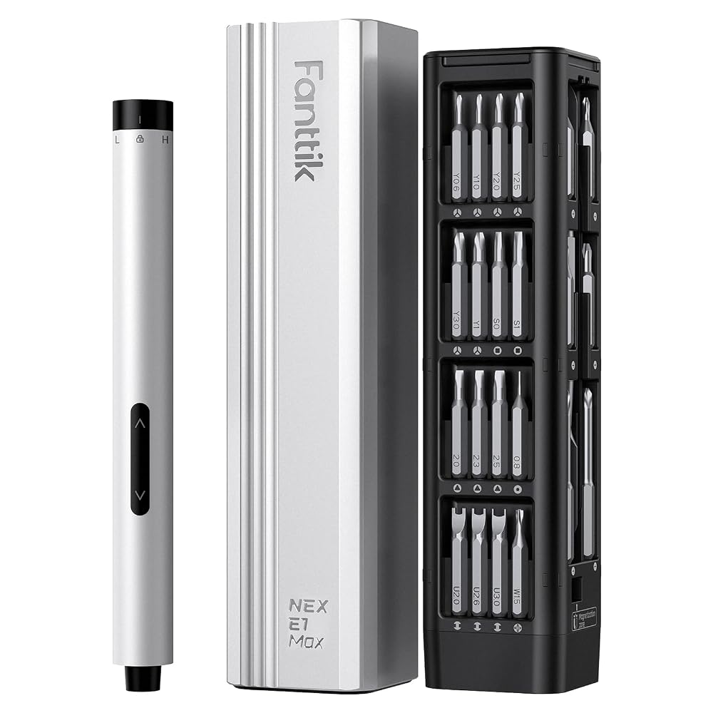 Fanttik E1 Max Electric Screwdriver, 53-in-1 Screwdriver for DIY (Silver)
