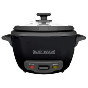 Olla Arrocera Black+Decker 14 Tazas Cocidas Negra RC514B – Antiadherente y Mantener Caliente